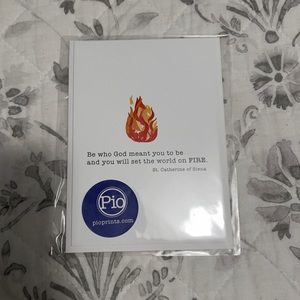 Pio Prints St. Catherine Confirmation Communion Religious Card With Envelope